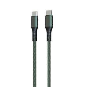 Portronics Konnect C Square 18W 1.2m Green Type C to Type C Cable, POR 1065