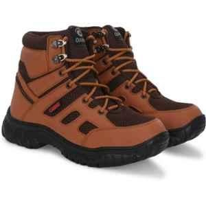 Ozarro Genuine Leather Steel Toe Tan Safety Shoes, S4450, Size: 6