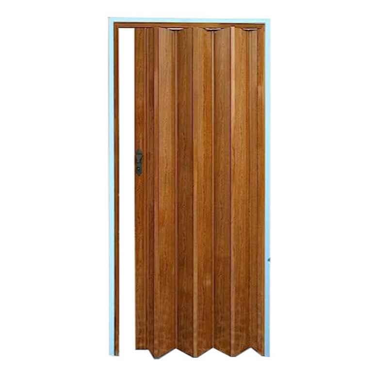 210x100x3cm PVC Dark Oak Foldable Sliding Door