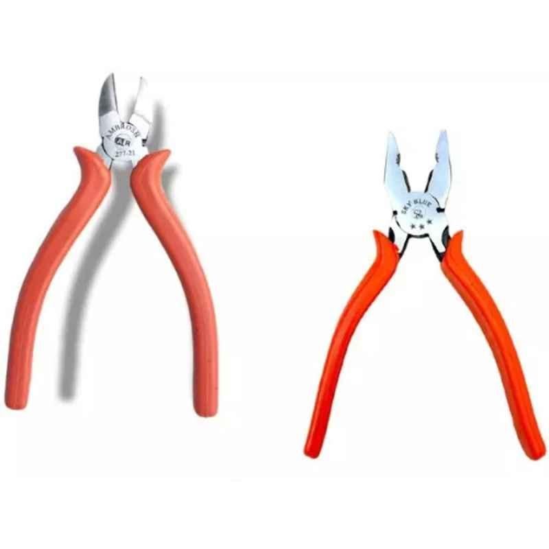Sky Blue 2 Pcs 7.8 inch Lineman Plier Combo, SBE_PLIER_0349