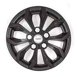 Prigan 4 Pcs 16 inch Matte Black Press Fitting Wheel Cover Set for Mahindra NuvoSport