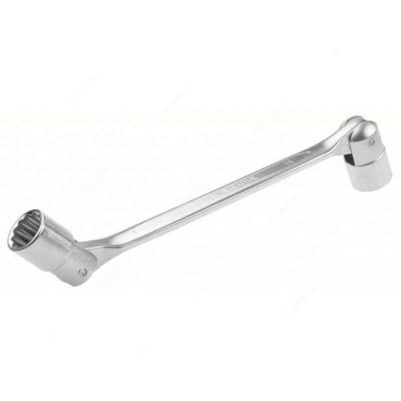 Tolsen 12x13mm CrV Chrome Plated Double End Swivel Head Socket Wrench, 17023