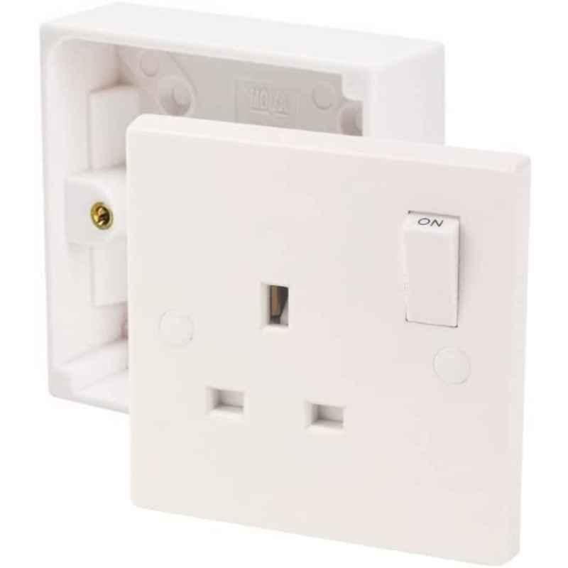 Reliable Electrical 13A Double Switch Socket with Metal Box