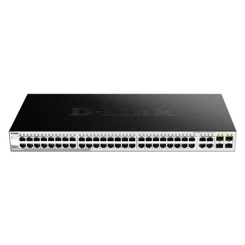 D-Link 48-Ports 10/100/1000Mbps & 4-Ports Combo GE/SFP Smart Managed Switch, DGS-1210-52