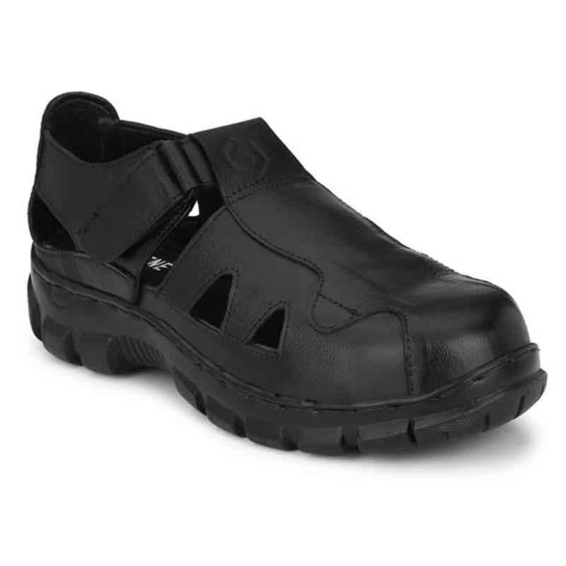 Metro Mens Leather Black Sandals Size 8 UK 42 EU  Amazonin Fashion
