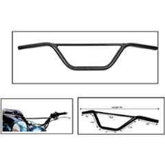 AOW RD350 (with Mounting Rod) Black Handlebar (Black) Universal for Hero Splendor iSmart