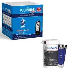 Accusure Simple 100 Pcs Blood Glucometer Test Strips