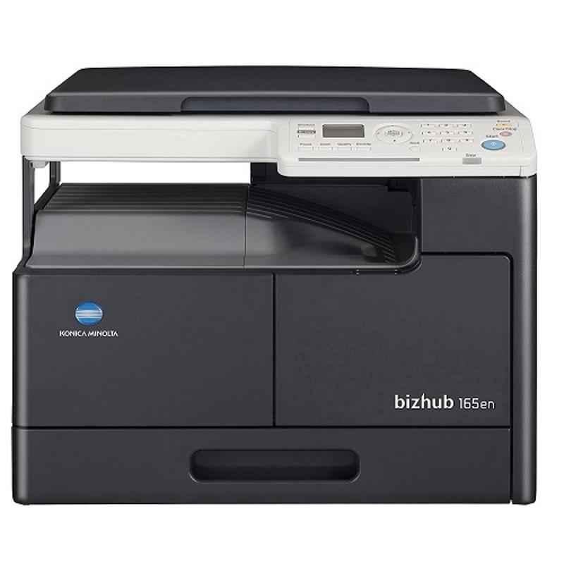 Konica Minolta Bizhub 165en A3 All-in-One Monochrome Photo Copier Machine Printer with 16 PPM Speed, Networking & Platen Cover, WMPLKOL001