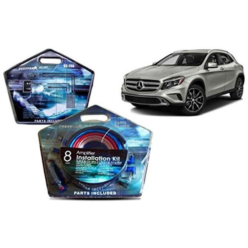Auto Pearl Geestar Plus 8 Guage 2 Channel Amplifier Full Installation Kit for Mercedes Benz Gla Class, GS-208