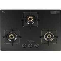 Padmini 4 Burner Stainless Steel Black Automatic Ignition Glass Top Gas Stove, Gas Hob ONYX-304 EDGE