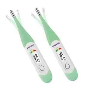 Ozocheck White & Grey Digital Thermometer with Flexible Tip, MT403S-2 (Pack of 2)