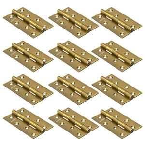 Plantex 4 inch 14 Gauge Stainless Steel Antique Brass Door Hinges for Home & Office, APS-6002 (Pack of 12)