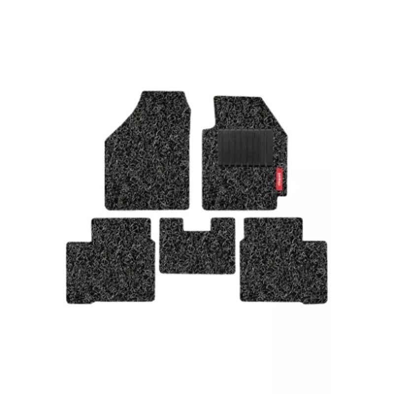 Elegant PVC Grass Black Carpet Car Mat Set for Honda Amaze 2012-2017