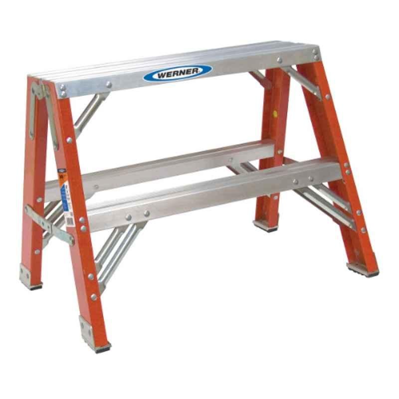 Werner 62 300lbs 2 Step Fiberglass & Aluminium Red Ladder, 6202
