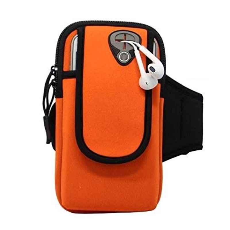 Rubik Orange Universal Cell Phone Armband Pouch with Adjustable Band & Key Holder, RABOR-01