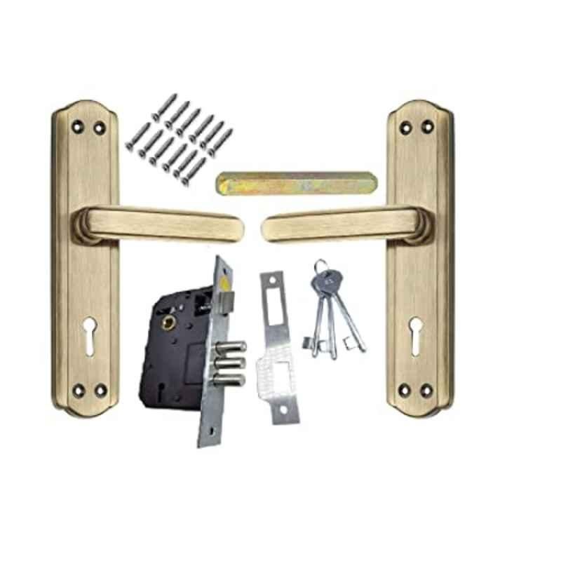 Onjecx 65mm Alloy Steel Mortise Lock Body Set with 3 Bullet, Double Action 6 Levers & 7 inch Handle, BML03+S05MAB