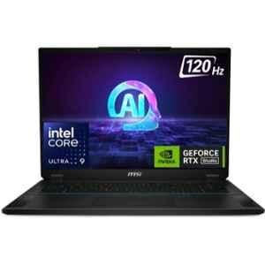 MSI A1VHG-023IN Stealth 18 AI Studio Midnight Black Gaming Laptop with Intel Core Ultra 9 1st Gen 185H 32GB/2TB SSD/Windows 11 Home/NVIDIA GeForce RTX 4080 & 18 inch Display, 9S7-183111-023