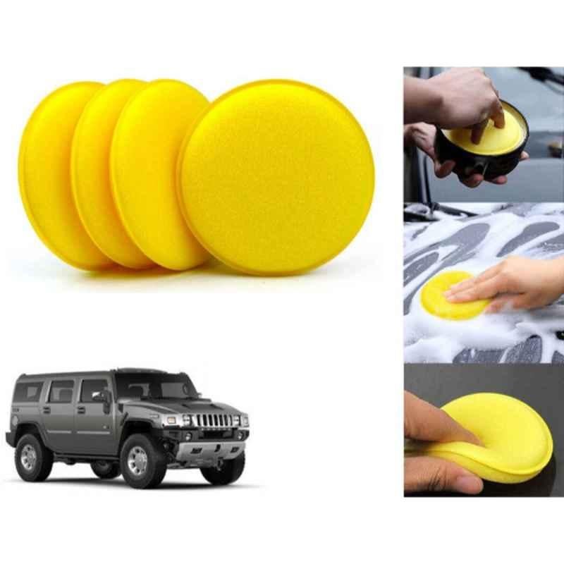 Auto Pearl Polyurethane Beige Washing & Waxing Polish Foam Sponge for Hummer H2 (Pack of 4)
