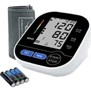 Swadesi By MCP Black & White LCD Display Digital Automatic Blood Pressure Monitor with Adjustable BP Cuff