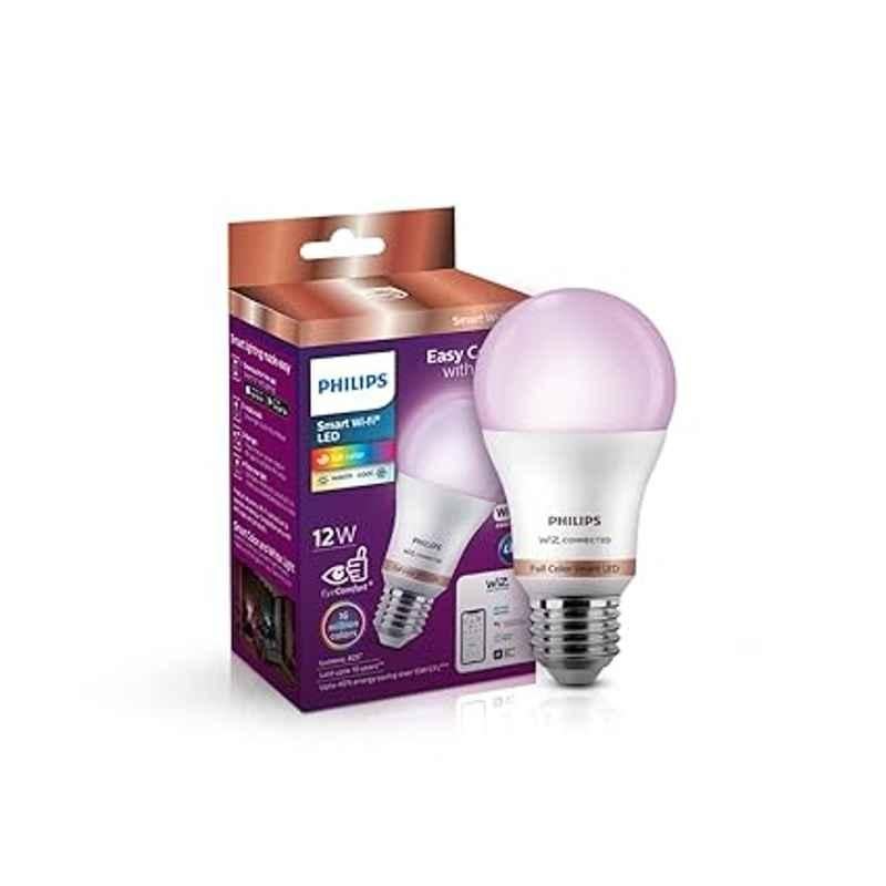 Buy Philips Wiz Connected 12W E27 Smart Wi-Fi LED Bulb with 16M Colour  Online At Price ₹1099