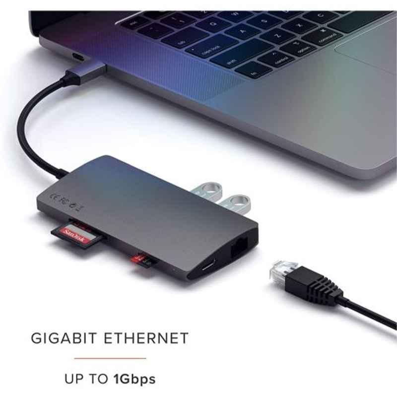 Satechi V2 10.5x5x1.5cm Grey Type-C Multi Port Adapter, ST-TCMA2M