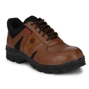Kavacha S61 Leather Steel Toe Brown Work Safety Shoes, Size: 7