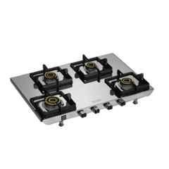 Hindware Arturo Pro Stainless Steel Cooktop with 4 Brass Burner & Manual Ignition