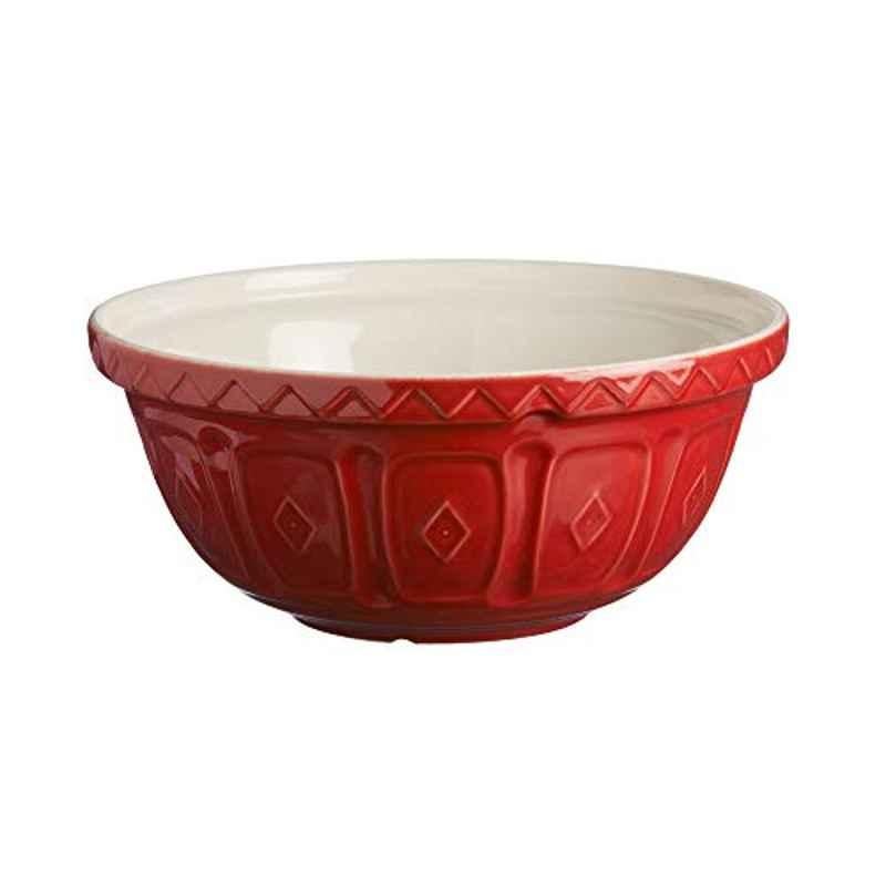 Mason Cash 4L Earthenware Red Chip Resistant Mixing Bowl, 2001.36