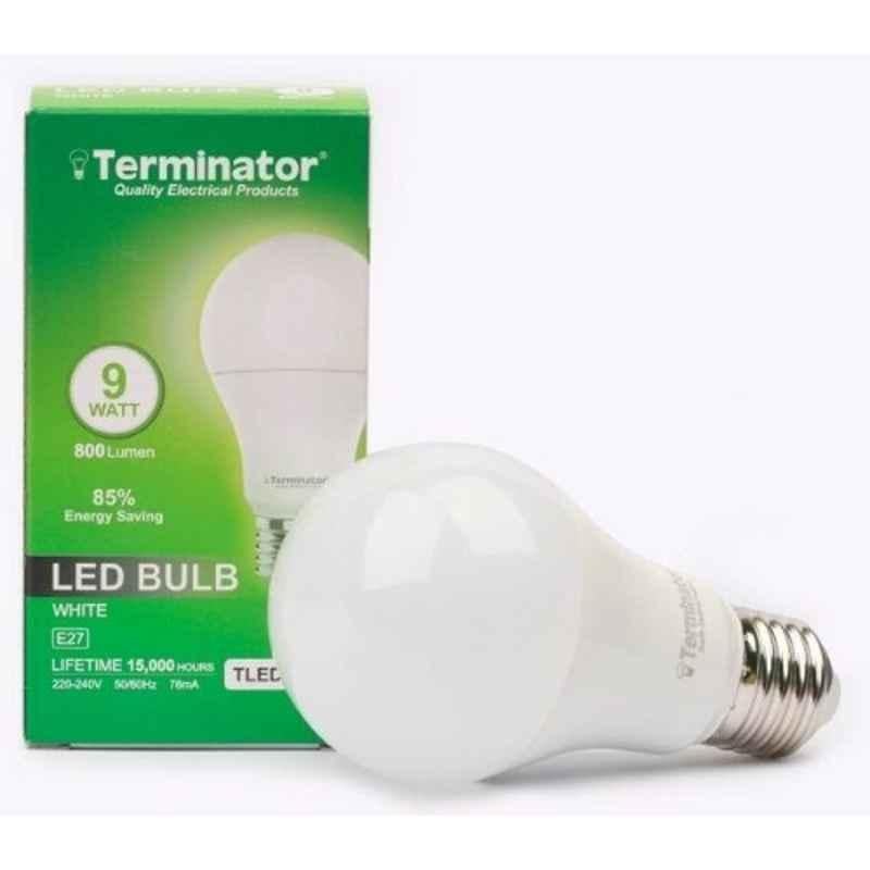 Terminator 9W 220-240V E27 6500K White LED Bulb, TLEDB-9W