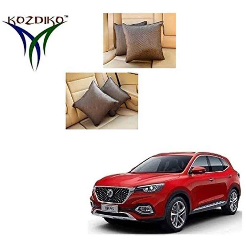 Kozdiko 2 Pcs Maroon Cola Car Seat Cushion Pillow Set for MG Hector