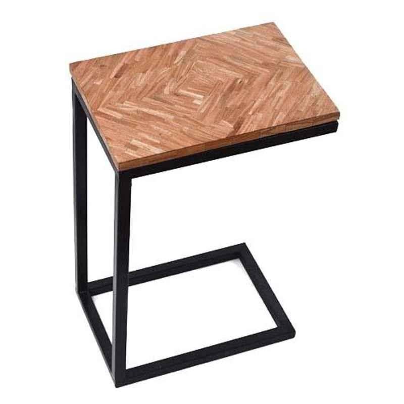 Casa Decor Even Estate Wooden C Table for Bedside Portable Table, CDFRT0018