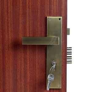 Handle Waala Sierra 10 inch 60mm Stainless Steel Antique Brass Finish Cylindrical Plate One Side Key Mortise Door Lock Set