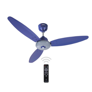 Activa Gracia 28W 390rpm 3 Blade Silver Blue BLDC Ceiling Fan with Remote & 5 Years Warranty, Sweep: 1200 mm
