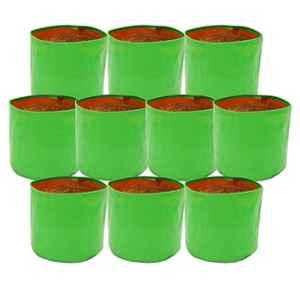 Only For Organic 6x6 inch 240GSM HDPE Green UV Protected Plant Grow Bag (Pack of 10)