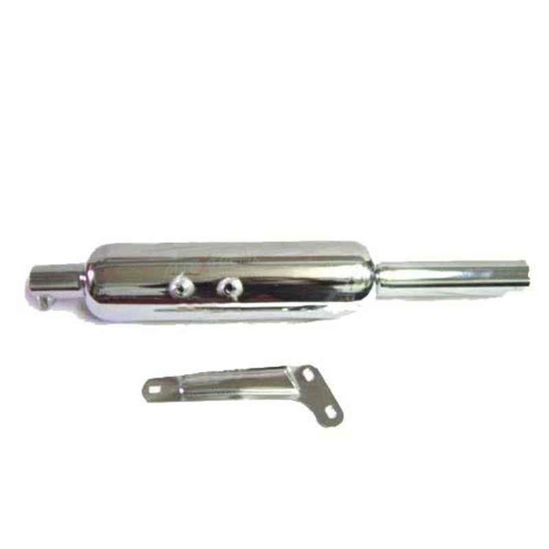 AllExtreme EX002 Chrome Empty Silencer Exhaust with Bush