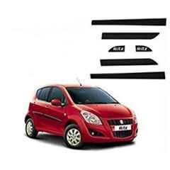 SureStrive 6 Pcs Black Side Door Car Beading Set for Maruti Suzuki Ritz 2012 Onwards Model