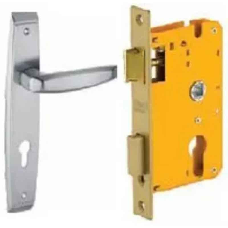 Dorset HL Series Badroli 8 inch Stainless Steel Silver Chrome Finish Dead & Heavy Duty Lock with (Pack of 2)