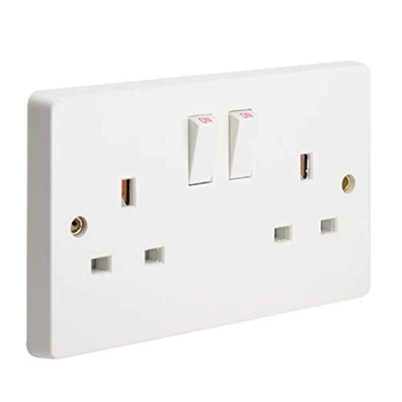 Ausering 13A 146x86mm Wall Double Switch Socket