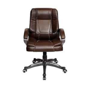 Rose SpaceX Leatherette Brown Medium Back Revolving Executive Office Chair
