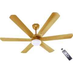 Airelec Gloria Brassica 34W 290rpm 5 Star Metallic Golden 6 Blade BLDC Ceiling Fan with Remote & 2 Years Warranty