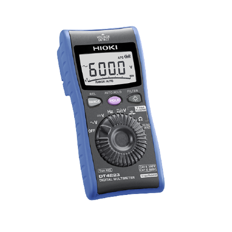 Hioki 6.000 to 600.0V Digital MultiMeter, DT4224