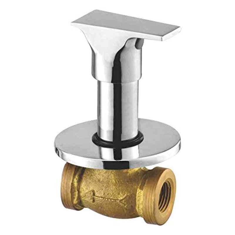 Oleanna Global 1/2 inch Brass Silver Chrome Finish Concealed Stop Cock