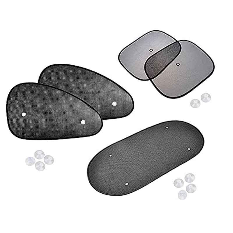 Auto Pearl 5 Pcs PVC & Mesh Black Window & Rear Sun Shade Set for Maruti Suzuki Celerio