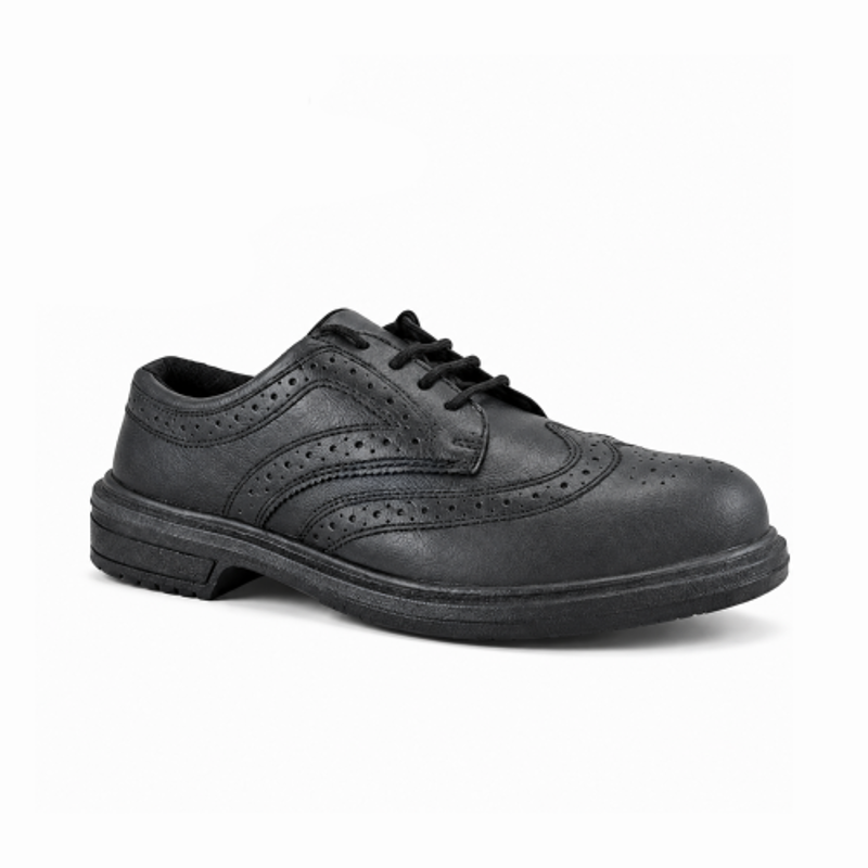 JCB Executive Steel Toe Black Work Safety Shoes, Size: 9