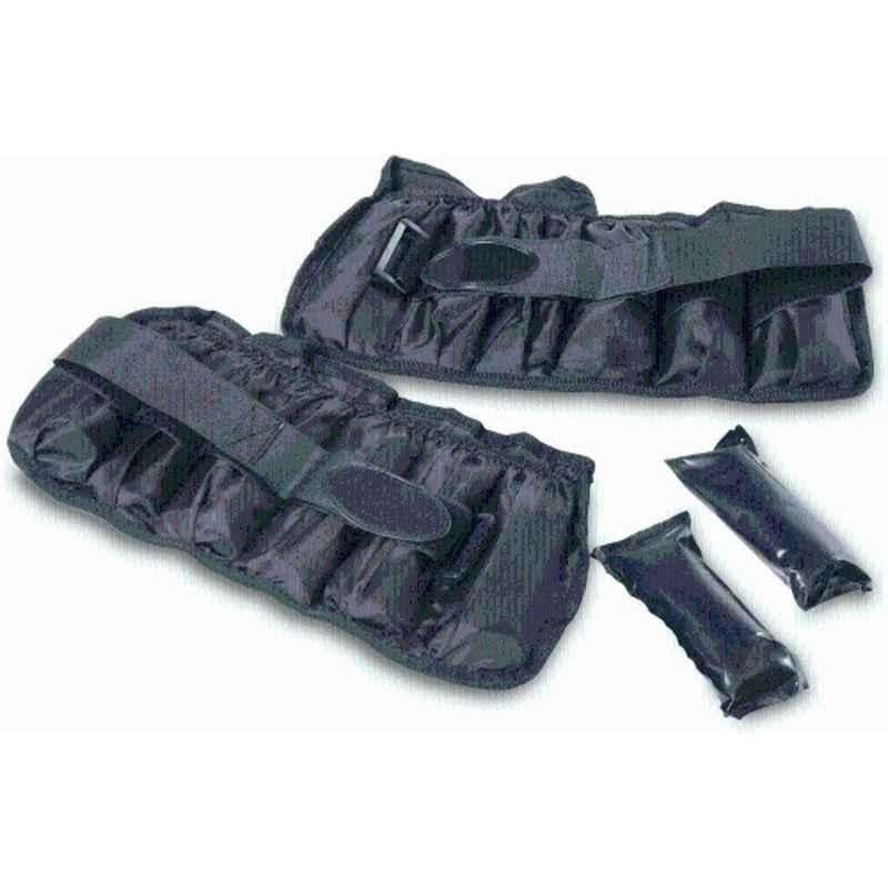 QUIT-X Black Adjustable Ankle Weights & 1kg Wrist Weight