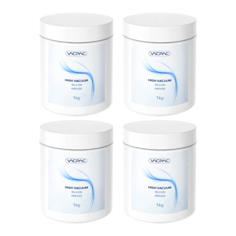 VAC PAC 1kg High Vacuum Silicone Grease for Plain, Ball & Roller Bearing, SVG 2700 (Pack of 4)