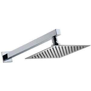 Prestige 6x6 inch Stainless Steel Chrome Finish Ultra Slim Shower with 12 inch Arm, PRST 1502