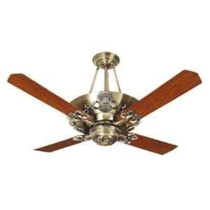 Breezalit Emperor 80W Antique Brass Housing Designer Ceiling Fan with Remote, BZ009, Sweep: 1300 mm