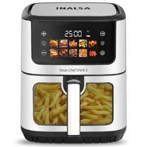 Inalsa Sous Chef DW 6.5 Litre 1600W Black Air Fryer with 2 Years Warranty