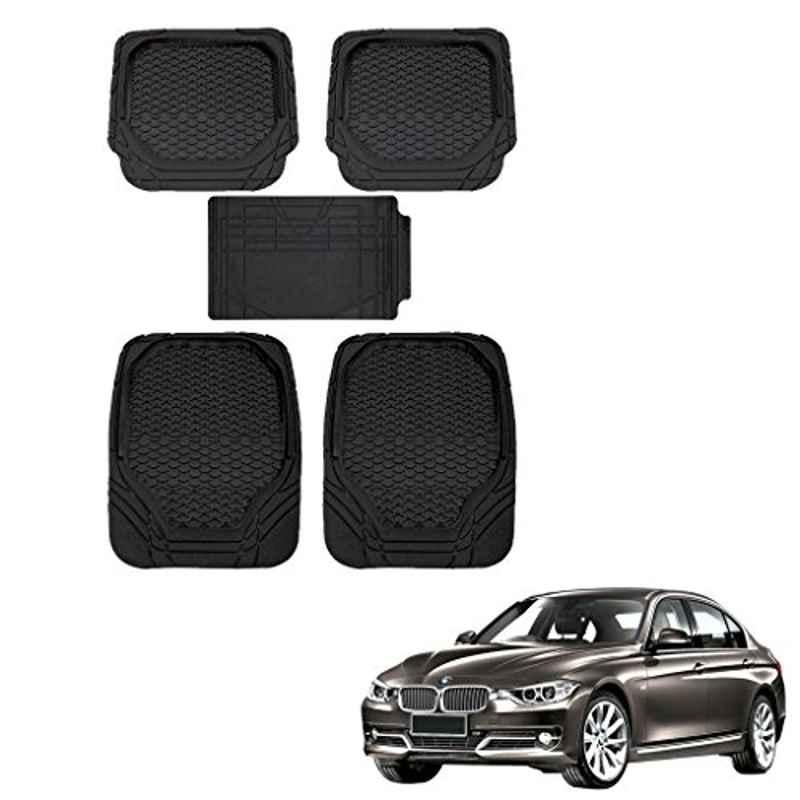 Kozdiko 8855TW 5 Pcs Rubber Black Rubber Car Mat Set for BMW 3 Series
